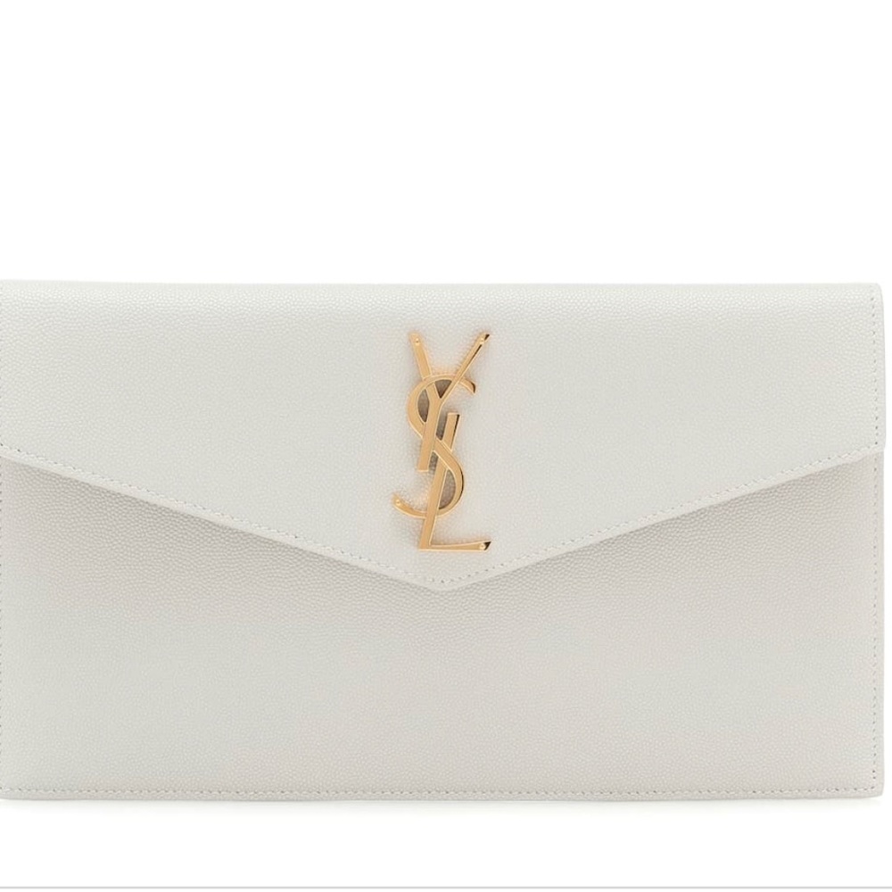 Saint Laurent Uptown clutch color Bianca crema